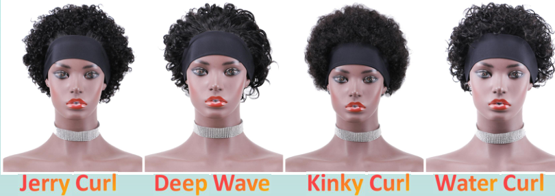 100% Human Hair Headband Wig